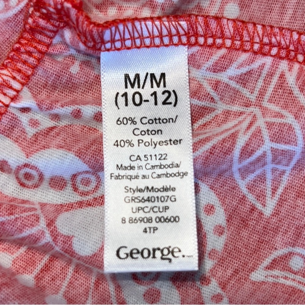 ๐๏ธ 4 for $20 ๐๏ธ - NWT - George Kids Red and White Floral Dress - Picture 6 of 6